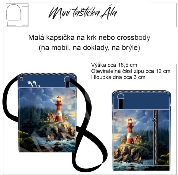 Crossbody/ taštička Ála -maják (1)