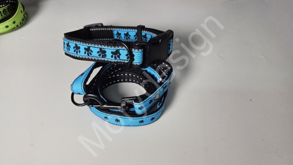 obojek se jménem 30-50 cm- tlapky modré (1)