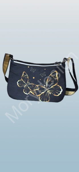 Kabelka Vally - zlatý motýli (1)