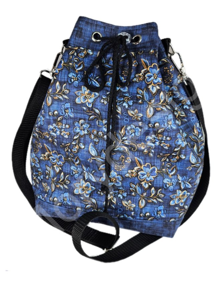 Vako bag- crossbody nebo vak na záda- květiny denim (3)