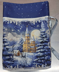 Dárkový sáček  vánoční -kostel