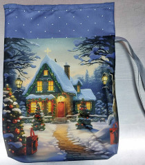 Dárkový sáček -vánoční dům