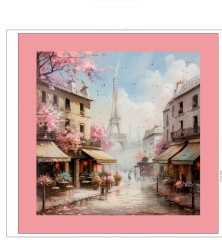 Potah na polštář - -  samet- Eiffel - Paříž