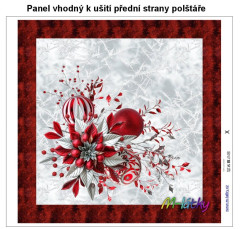 Potah na polštář -samet- vánoční ozdoby