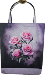 nákupní taška -růže růžová