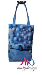 Dárková taštička  30x21cm- auto modré