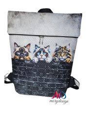 Batoh Václav kočárkovina  -tři kočky