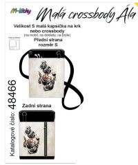 Crossbody/ taštička Ála -dáma s vínem