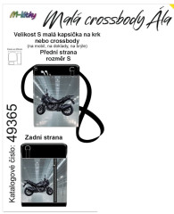 Crossbody/ taštička Ála - černá motorka
