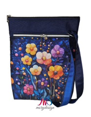 Crossbody Kamila - malované květy