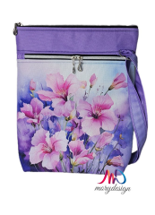 Crossbody Kamila - růžové květy