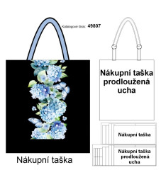 nákupní taška - hortenzie