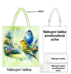 nákupní taška - andulky