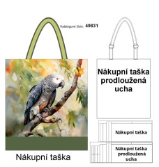 nákupní taška - papoušek