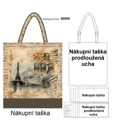 nákupní taška - vintage Eiffel