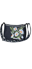 Kabelka Vally - kopretiny černé