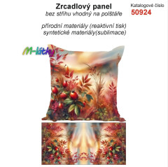 Potah na polštář -samet- podzimní svítání - šípky