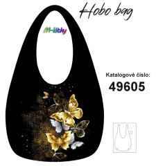 Hobo bag - motýli zlatý prach