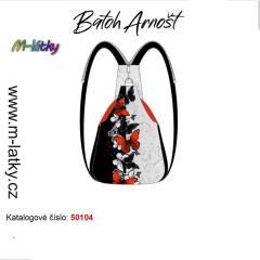 Batoh Arnošt- červeno černí motýli
