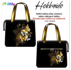 Taška Hokkaido - Kočárkovina -motýli zlatý prach