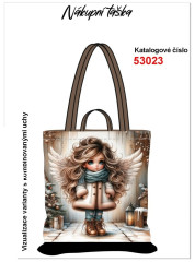 nákupní taška -Andělka vánoční (1)