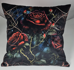 Potah na polštář -samet- gothic růže