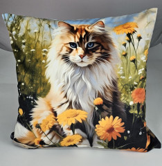 Potah na polštář -  samet - Mainská mývalí