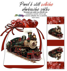 Dárkový sáček velký-vánoční lokomotiva