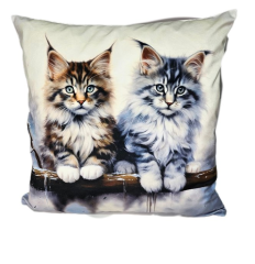 Potah na polštář  sametový - kočka mainská mývalí