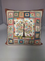 Potah na polštář -samet- patchwork strom