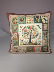 Potah na polštář -samet- patchwork strom