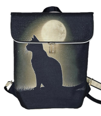 Batoh Sissi kočárkovina-kočka s měsícem