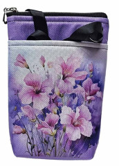 Crossbody/ taštička Ála - fialové květy