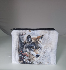 Kapsička na tašku/kosmetička- vlk