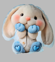 3D Polštář -valentýnský zajíček - kabátek