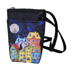 Crossbody/ taštička Ála - barevné domečky