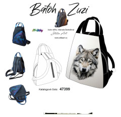 Batoh Zuzi -vlk bílý