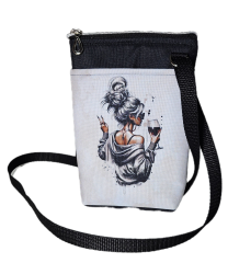 Crossbody/ taštička Ála -dáma s vínem