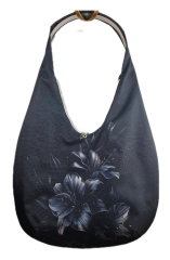 Hobo bag -černá lilie