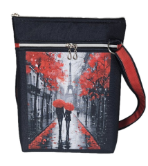 Crossbody Kamila - Paříž- lidé s deštníkem
