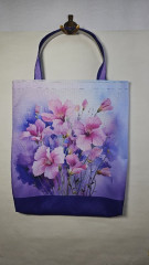 nákupní taška  - růžové květy