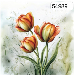 Potah na polštář -samet- tulipány