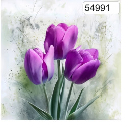 Potah na polštář -samet- tulipány