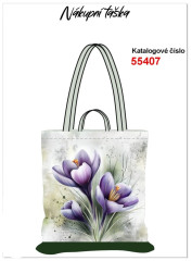 nákupní taška - krokusy