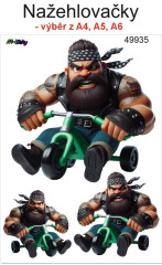 Nažehlovačky - A4- motorkář Angry biker