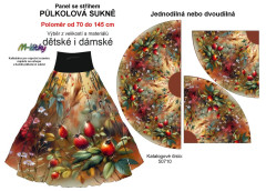 NA ZAKÁZKU sukně půlkolová-vel.M - silky -podzimní svítání šípky