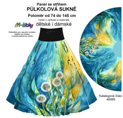 NA ZAKÁZKU sukně půlkolová-vel.M - silky - pampelišky