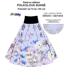 NA ZAKÁZKU sukně půlkolová-vel.M - silky - jarní květy