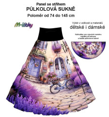 NA ZAKÁZKU sukně půlkolová-vel.M - silky - Provance