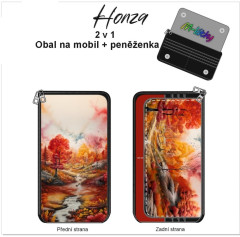 Obal na mobiní telefon/ peněženka - kočárkovina - podzimní krajina